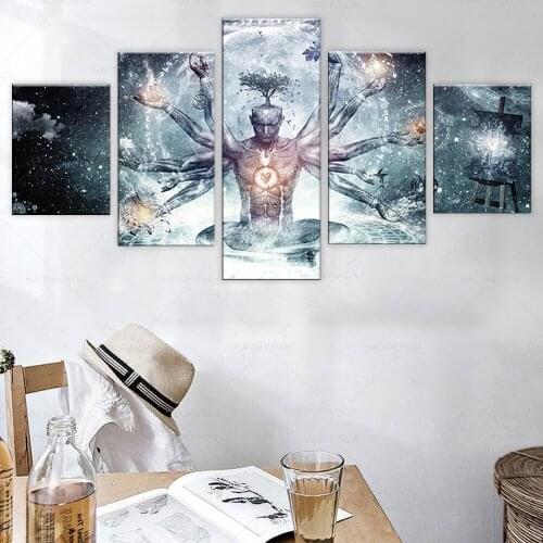 Painting Modular Picture Modern Cuadros 5 Panel Alex Grey Decoration Canvas Art Framework Wall For Living Room Kids Room