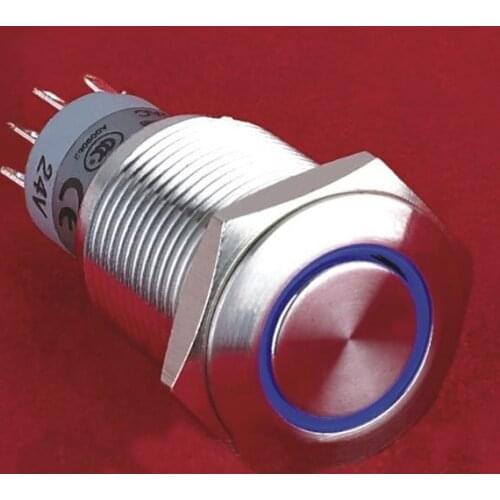 KEMA momentary LED metal push button 16mm 1NO1NC 19MM 22MM