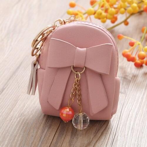 1PC Fashion Tassel Small Wallet Korean Cute Mini Coin Purse Student Women Solid Color PU Leather Zipper Coin Bag 4 Colors