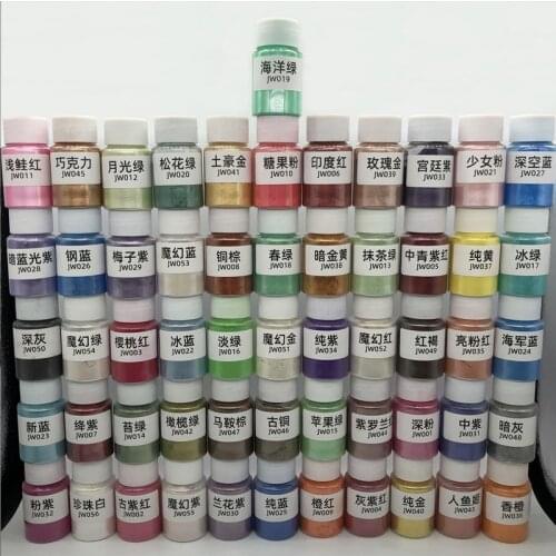 10g/Bottle Natural Mica Mineral Handmade Soap Colorful Pearlescent Powder Pigment Mica Nail Glitter Pearl Powder Pigment