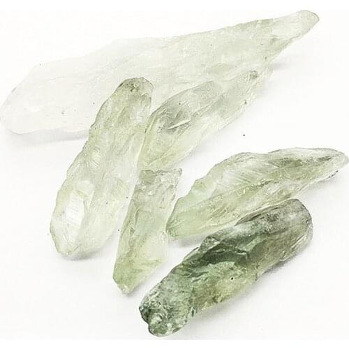 Wholesale natural rock quartz raw green crystal rough stone crystals healing points for sale
