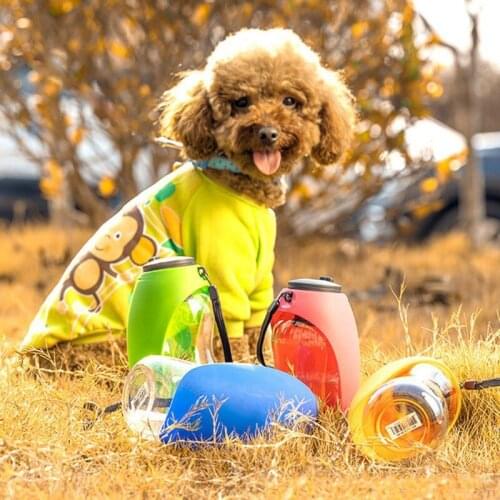 Pet Drinking Water Bottle Outdoor Leakproof Portable Foldable Dog Water Bottle Food Grade Plastic Drinking Bottle