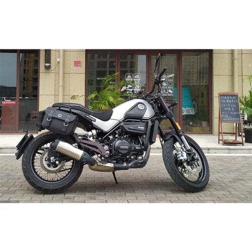 For Benelli Leoncino 250 Leoncino250 Right & Left Motorcycle Side Saddle Bag with Mounting Bracket Rack