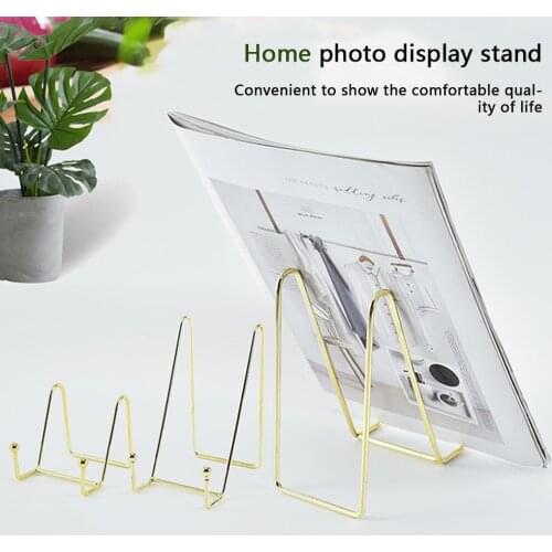Hot Display Stand Nordic Wrought Iron Mobile Phone Tablet Desktop Reading Organizer Storage Rack Decorative Desk Accessories