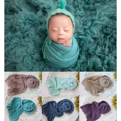 Hand Dyed Baby Cheesecloth Wrap Newborn Photography Props Stretch Layer Wrap Studio Photo Newborn Blnaket