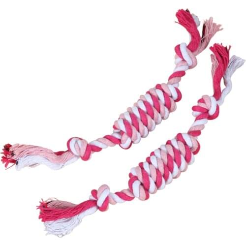 Pet Supplies Candy Shape Cotton Rope Dog Toy Molar Bite-resistant Rope Knot Funny Cat Stick Puppy Ball Toy Pet Products