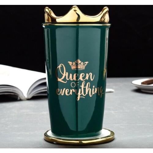 Nordic ins simple ceramic cup with lid for household double-layer mugs for men and women sipping cups lovers coffee cups