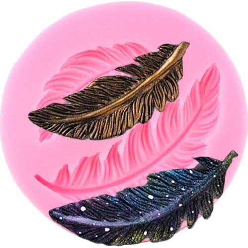 Birds Feather Silicone Molds Cake Border Lace Fondant Mould Cake Decorating Tools Candy Clay Chocolate Gumpaste Moulds