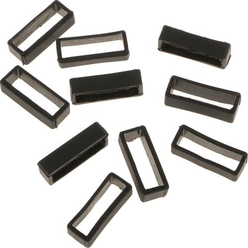 10Pcs Rubber Watch Band Loop 22mm Sillicon Watch Strap Keeper Replacement Holder Ring Watch Band Strap End Watch Accessories