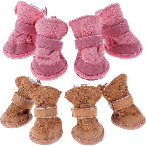Comfortable Puppy Shoes Soft-Soled Berber Fleece Antiskid Dog Shoes Pet Paw Care Pet Accessories Puppy Supplies