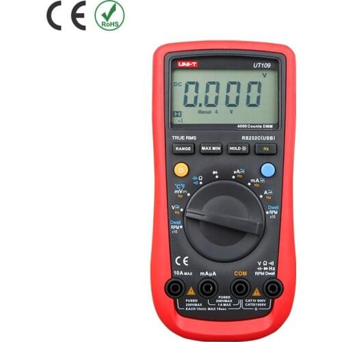 UNI-T UT109 Handheld Automotive Multi-Purpose Meters Tester Digital Multimeter Ammeter Multitester