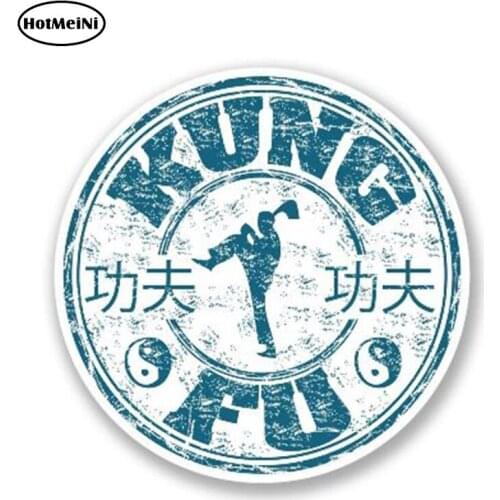 HotMeiNi 13cm x 13cm Kung Fu Vinyl Sticker Funny Car Styling Window Truck Bumper Decal Graphical Waterproof Car Stickers