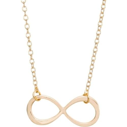 Yiustar 2017 New Arrival Mix Color Order Infinity Necklace,Figure Eight,Best Friend Simple Daily Necklace For Women XL050