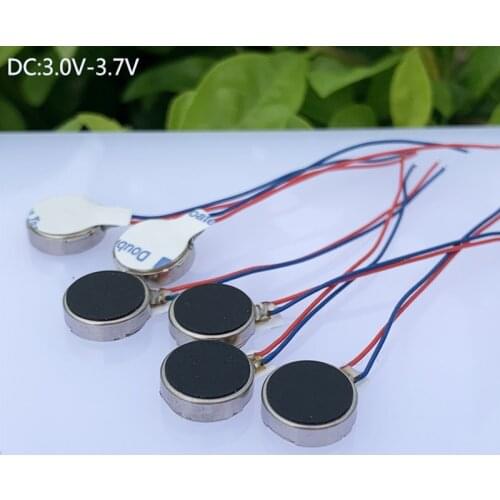 1PCS Button Type Vibration Motor Micro1027 DC 3V-5V Flat Vibrating Vibration Motor Massager Vibrator for Mobile Phone Tablet