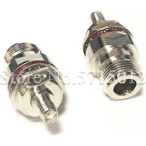 1Pcs RF Adaptor N Type Famale Head Turn to SMA Famale Head Socket Connector Converter with Nut Spacer External Thread