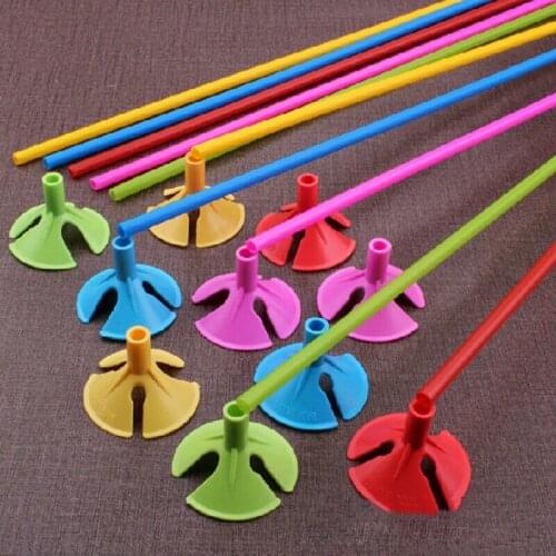 10pcs/lot 32cm Latex Balloon Sticks For Balloons Holder Sticks With Cup Party Decoration Accessories