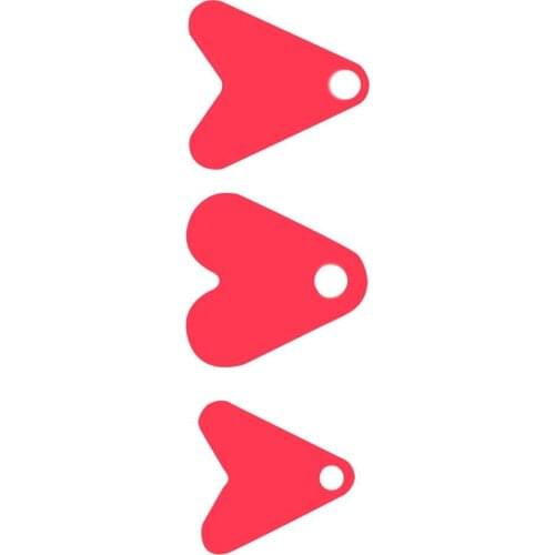 100pcs Plastic Fishtail for Spinners Spoon Fishing Lures Red Heart Sequins Attracting Fishes Pesca Tackle Fish Accessories