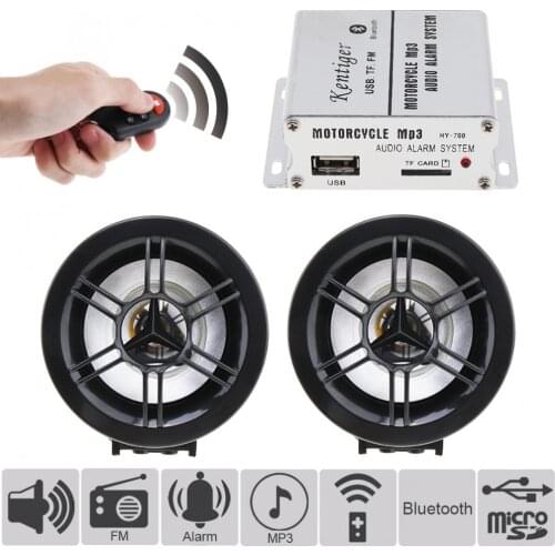 12V 2x10W HI-FI Bluetooth Anti-theft Sound Car MP3 FM Radio Player Waterproof Auto Speaker Support SD / USB Input