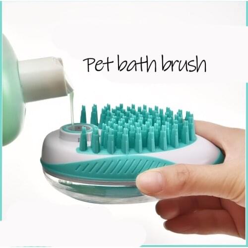 2020 Pet Dog Bath Brush Comb Silicone SPA Shampoo Massage Brush Shower Hair Removal Comb For Dogs Cats Cleaning Grooming Tool