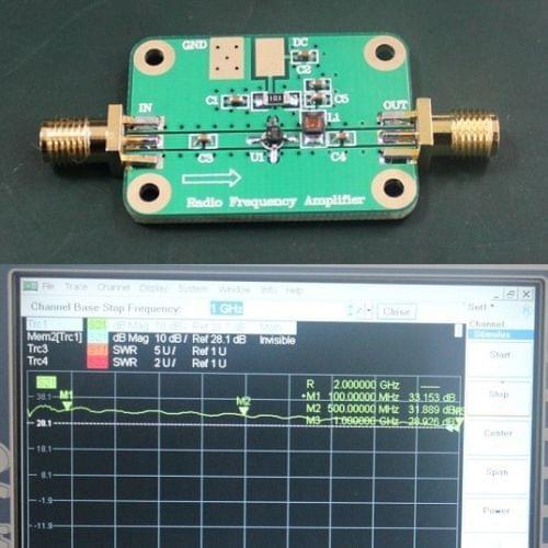 32dB 1MHZ-2000MHz Low Noise LNA RF Amplifier Module FM HF VHF UHF Ham Radio amplifierS