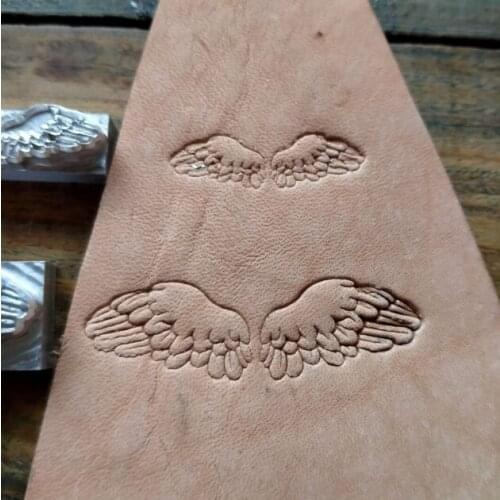 3d embossing mould for leather,design Leather craft template DIY wing pattern stamping metal mould