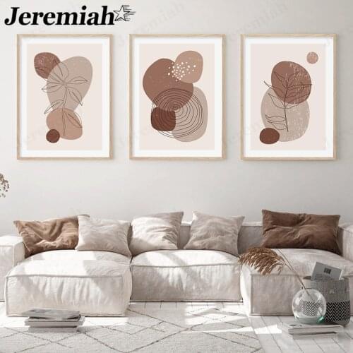 Abstract Bohemian Geometric Decoration Painting Line Color Block Poster Nordic Home Living Room Decoration