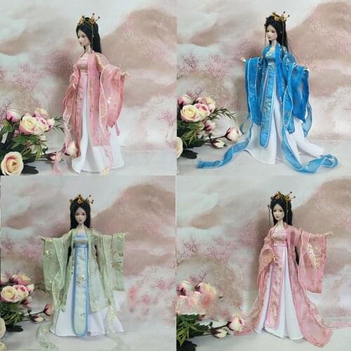 Barbi 1/6 Scale Figure Doll 1/4 1/3 BJD Clothes Accessories Ancient Costume Hanfu Fairy Dress For BJD/SD YOSD MSD SD13 A0748