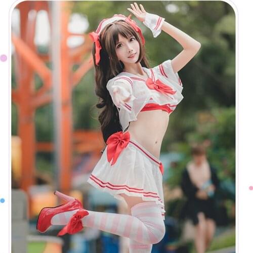 Free Ship Cosplay Costume The Idolmaster Cinderella Girls Uzuki Shimamura Swimsuit Uniform Halloween Christmas Party Dress