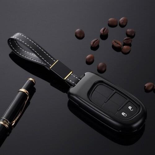 Alloy Car Cover Key Ring Shell Case Holder for Jeep Cherokee Grand Cherokee SR for Renegade Ram Compass with Key Chain