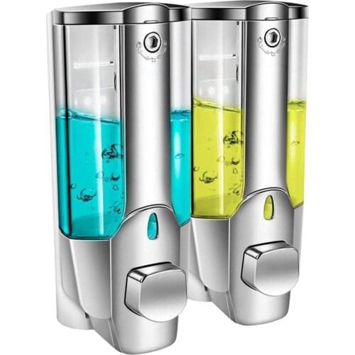 350ml Hand Soap Dispenser Wall Mount Shower Shampoo Dispensers Containers with Lock for Bathroom Washroom Hand Soap Dispenser