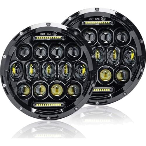 2Pcs 7 Inch Round 150W Total LED Headlights for JEEP Wrangler JK TJ LJ 1997-17