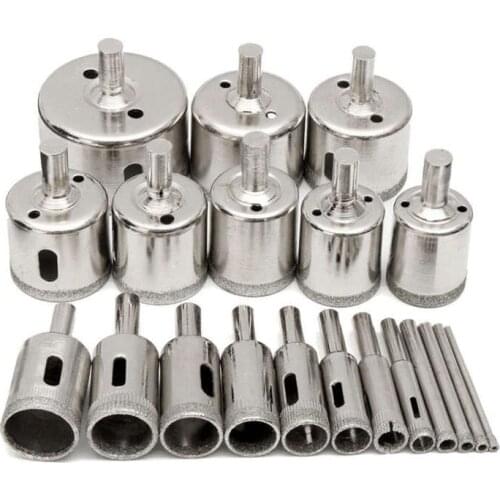 Hot 20 Pcs 3-50mm Diamond Drill Bits Set Hole Saw Cutter Tool Glass Marble Granite