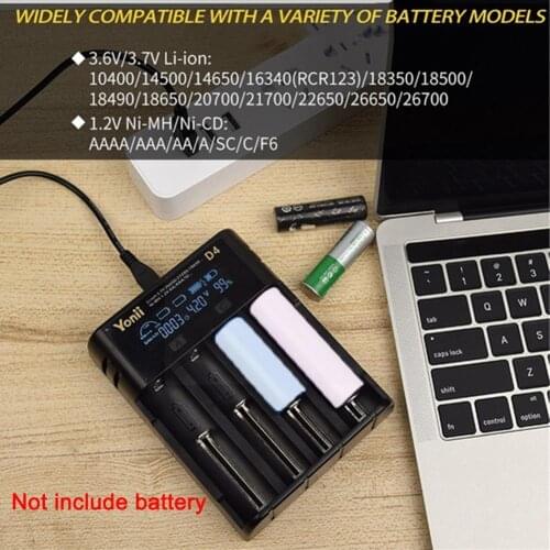 Lithium NiMH Battery LiitoKala Lii-PD4 Lii-S6 Lii500s Charger For 18650 18650 26650 21700 3.7V/3.2V/1.2V Battery Lii600 AAA Q8Z4