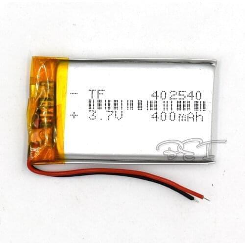 400mAH 402540 Polymer Rechargeable lithium 3.7V Li-ion Liion Battery for GPS Cell phone Speaker MP3 MP4 Navigater Camera