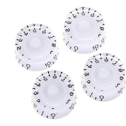 Musiclily Pro Left Handed Imperial Inch Size Guitar Speed Control Knobs for USA Made Les Paul Style, White (Set of 4)