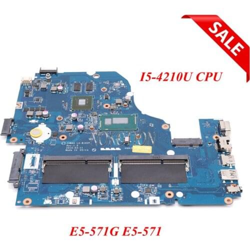 NOKOTION Z5WAH LA-B162P REV 1.0 NBMLB11004 NB.MLB11.004 for Acer aspire E5-571G Motherboard I5-4210U CPU 820M graphics