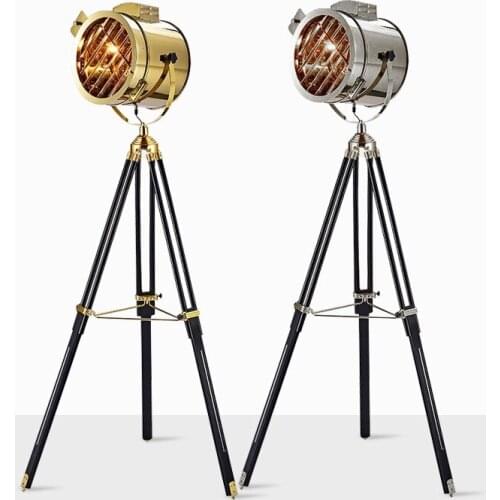 Nordic Luxury Floor Lights Search Metal Wood Tripod Floor Lamp Retro Industrial LED For Home Decoration Floor Lights FA031