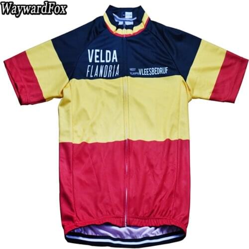 NEW summer men Retro classic cycling jersey Short sleeve White&red/yellow cycling clothing ROAD cycling wear Quick Dry