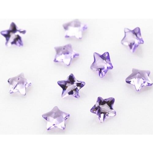 New Arrival 100pcs Birthstone Lavender Crystal Star Floating Charms Living Resin Memory Lockets Pendants DIY Jewelry Charm