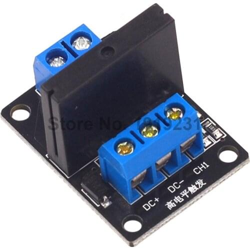 5V 12V 24V 3-24V 1 Channel Solid State Relay Module High Level Trigger DC-AC/DC-DC 250V 2A Output with Resistive Fuse