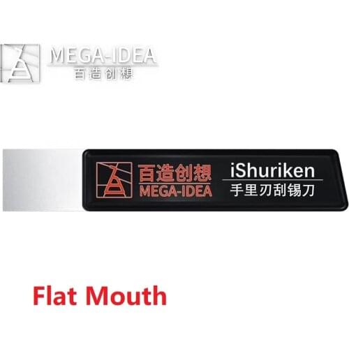 MasterXu Qianli Quanli iShuriken Solder Paste Scrape Blade T0.2mm Scraping Tin Knife Flat Oblique Mouth for iPhone Plant Tin Net