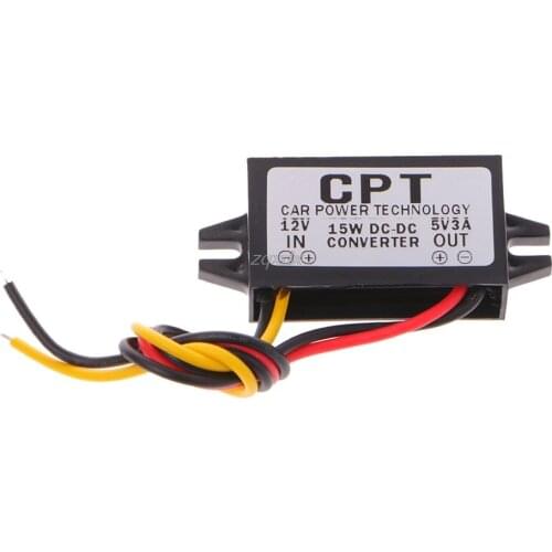 DC/DC Converter Regulator 12V To 5V 3A 15W Car LED Display Power Supply Module