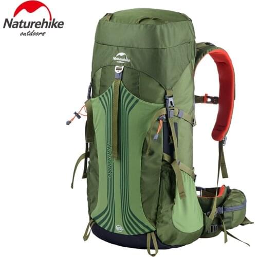 NatureHike Sports Bag Professional Hiking Camping Backpack Breathable Big Capacity 55L Outdoor Mountain mochila for Travel
