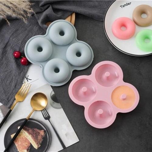 Silicone Donut Mold Baking Pan Non-Stick Baking Pastry Chocolate Cake Dessert DIY Decoration Tools Bagels Muffins Donuts Maker