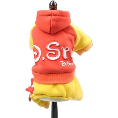 Pet Dog Fleece Hoodie Jumpsuit Letters Design Cat Puppy Outfit Coat Jacket Warm Clothes Apparel