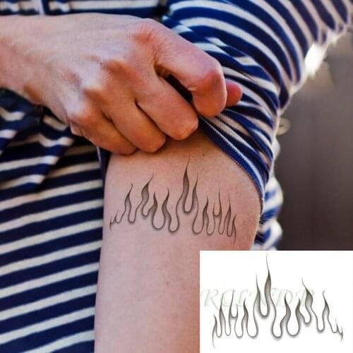 Waterproof Temporary Tattoo Sticker Flame Element Fire Pattern Fake Tatto Flash Tatoo Small Body Art for Kids Men Women