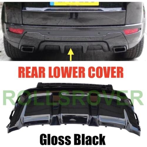 ROLLSROVER Rear Bumper Lower Center Cover For Range Rover Evoque Dynamic 2012-2018 Gloss Black