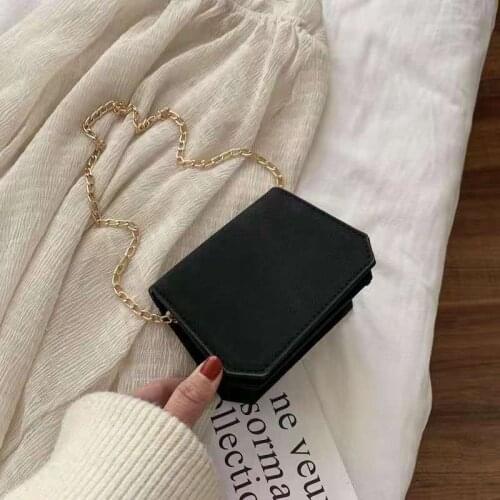 Mini Square Shoulder Bags For Women Baguette Elegant Retro Solid Color Chain 2021 European New Designer All-Match Cross-Body Bag