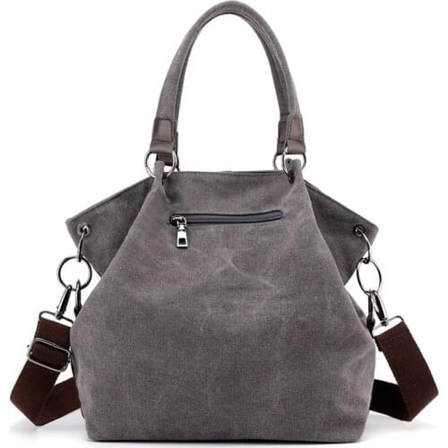 Women New High Quality Canvas Crossbody Bags For Ladies Handbags Women Casual Simple Style Large capacity Leather Shoulder Bag