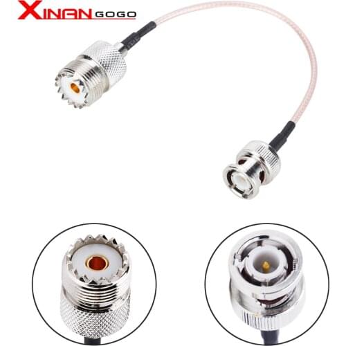 Wholesale 10pcs RF connector BNC male to UHF female type RG316 Pigtail Cable 15CM